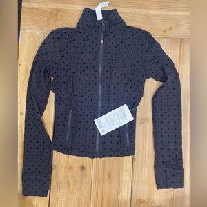 Lululemon Define Cropped Jacket Nulu Flocked polka dot NWT